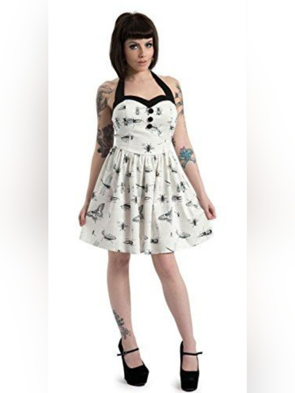 Jawbreaker Antique Insects Fit and Flare Dress, VGUC, Size M